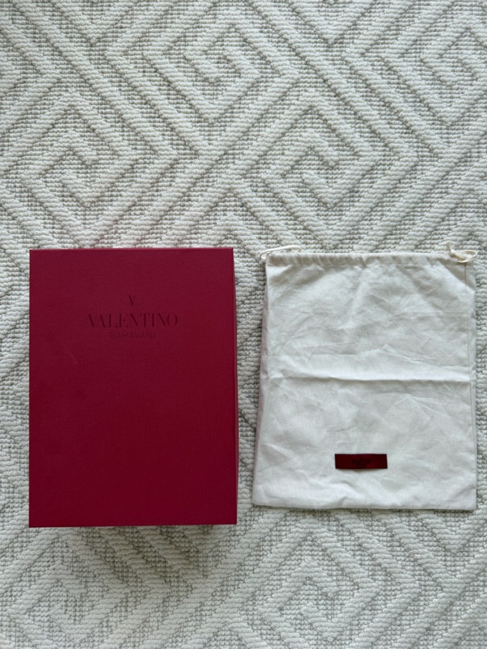 Valentino Garavani Red Gift Box with Cream Dust Bag